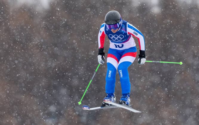 OLYMPICS - Winter Olympic Games, Olympische Spiele, Olympia, OS Milano Cortina 2026 LIVIGNO,ITALY,20.FEB.26 - OLYMPICS, SKI CROSS - Winter Olympic Games Milano Cortina 2026, Skicross, women, qualification. Image shows Marielle Berger Sabbatel (FRA).  GEPAxpictures xHaraldxSteiner
