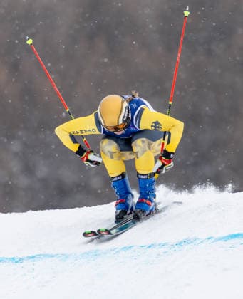 OLYMPICS - Winter Olympic Games, Olympische Spiele, Olympia, OS Milano Cortina 2026 LIVIGNO,ITALY,20.FEB.26 - OLYMPICS, SKI CROSS - Winter Olympic Games Milano Cortina 2026, Skicross, women, qualification. Image shows Daniela Maier (GER).  GEPAxpictures xHaraldxSteiner