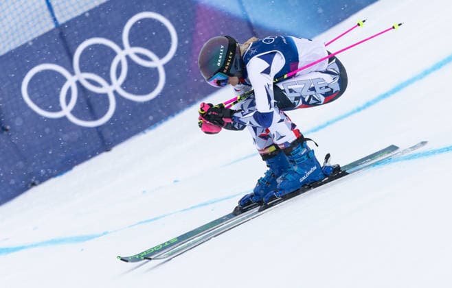 OLYMPICS - Winter Olympic Games, Olympische Spiele, Olympia, OS Milano Cortina 2026 LIVIGNO,ITALY,20.FEB.26 - OLYMPICS, SKI CROSS - Winter Olympic Games Milano Cortina 2026, Skicross, women, qualification. Image shows Lucie Krausova (CZE).  GEPAxpictures xWolfgangxGrebien