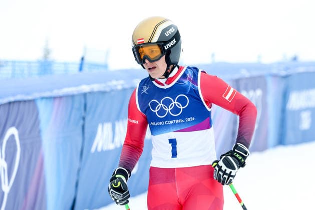 Livigno, Italien 20. Februar 2026: Ski Freestyle Ski Cross Frauen - Olympia 2026 Im Bild: Katrin Ofner (AUT) Snow Park *** Livigno, Italy February 20, 2026 Ski Freestyle Ski Cross Women Olympia 2026 In the picture Katrin Ofner AUT Snow Park Copyright: xFotostandx xHettichx