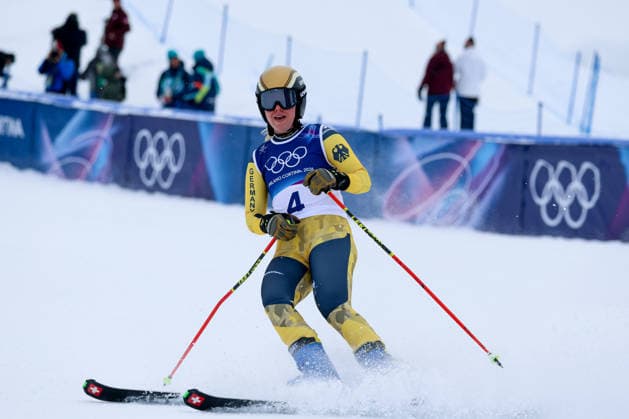 Livigno, Italien 20. Februar 2026: Ski Freestyle Ski Cross Frauen - Olympia 2026 Im Bild: Veronika Redder (GER) Snow Park *** Livigno, Italy February 20, 2026 Ski Freestyle Ski Cross Women Olympia 2026 In the picture Veronika Redder GER Snow Park Copyright: xFotostandx xHettichx