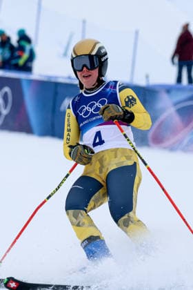 Livigno, Italien 20. Februar 2026: Ski Freestyle Ski Cross Frauen - Olympia 2026 Im Bild: Veronika Redder (GER) Snow Park *** Livigno, Italy February 20, 2026 Ski Freestyle Ski Cross Women Olympia 2026 In the picture Veronika Redder GER Snow Park Copyright: xFotostandx xHettichx