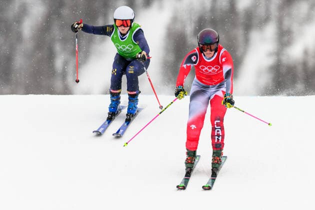 260220 Linnea Mobärg of Sweden and Marielle Thompson of Canada competes in women s freestyle skiing ski cross round of 16 during day 14 of the 2026 Winter Olympics on February 20, 2026 in Livigno. Photo: Vegard Grott BILDBYRAN kod VG VG0888 bbeng Olympic Games, Olympische Spiele, Olympia, OS olympics winter olympics os ol olympiska spel vinter-os olympiske leker milano cortina 2026 milan cortina 2026 milano cortina 2026 olympic games milano cortina 2026 winter olympic games milano cortina-os milano cortina-ol vinter-ol ski cross freestyle skiing skicross dam attondelsfinal round of 16 sweden sverige *** 260220 Linnea Mobärg of Sweden and Marielle Thompson of Canada competes in women s freestyle skiing ski cross round of 16 during day 14 of the 2026 Winter Olympics on February 20, 2026 in Livigno Photo Vegard Grott BILDBYRAN kod VG VG0888 bbeng olympic games olympics winter olympics os ol olympiska spel vinter os olympiske leker milano cortina 2026 milan cortina 2026 milano cortina 2026 olympic games milano cortina 2026 winter olympic games milano cortina os milano cortina ol vinter ol ski cross freestyle skiing skicross dam attondelsfinal round of 16 sweden sverige  Copyright: VEGARDxGRoTT BB260220VG030