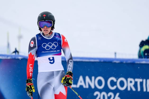 Livigno, Italien 20. Februar 2026: Ski Freestyle Ski Cross Frauen - Olympia 2026 Im Bild: Hannah Schmidt (CAN) Snow Park *** Livigno, Italy February 20, 2026 Ski Freestyle Ski Cross Women Olympia 2026 In the picture Hannah Schmidt CAN Snow Park Copyright: xFotostandx xHettichx