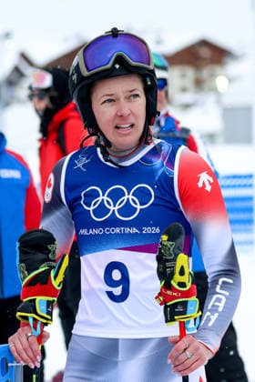 Livigno, Italien 20. Februar 2026: Ski Freestyle Ski Cross Frauen - Olympia 2026 Im Bild: Hannah Schmidt (CAN) Snow Park *** Livigno, Italy February 20, 2026 Ski Freestyle Ski Cross Women Olympia 2026 In the picture Hannah Schmidt CAN Snow Park Copyright: xFotostandx xHettichx