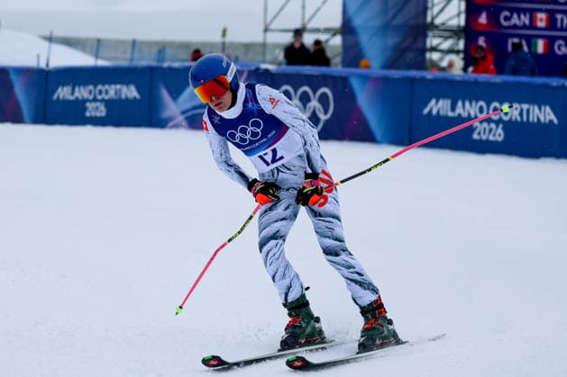Livigno, Italien 20. Februar 2026: Ski Freestyle Ski Cross Frauen - Olympia 2026 Im Bild: Fanny Smith (SUI) Snow Park *** Livigno, Italy February 20, 2026 Ski Freestyle Ski Cross Women Olympia 2026 In the picture Fanny Smith SUI Snow Park Copyright: xFotostandx xHettichx