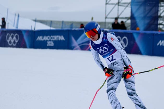 Livigno, Italien 20. Februar 2026: Ski Freestyle Ski Cross Frauen - Olympia 2026 Im Bild: Fanny Smith (SUI) Snow Park *** Livigno, Italy February 20, 2026 Ski Freestyle Ski Cross Women Olympia 2026 In the picture Fanny Smith SUI Snow Park Copyright: xFotostandx xHettichx