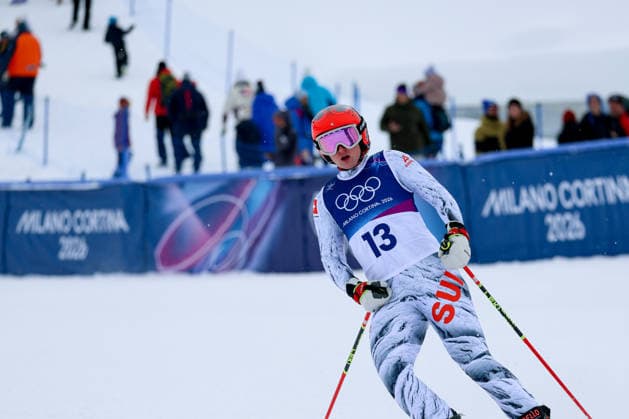Livigno, Italien 20. Februar 2026: Ski Freestyle Ski Cross Frauen - Olympia 2026 Im Bild: Sixtine Cousin (SUI) Snow Park *** Livigno, Italy February 20, 2026 Ski Freestyle Ski Cross Women Olympia 2026 In the picture Sixtine Cousin SUI Snow Park Copyright: xFotostandx xHettichx