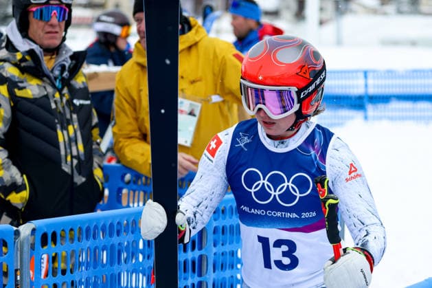 Livigno, Italien 20. Februar 2026: Ski Freestyle Ski Cross Frauen - Olympia 2026 Im Bild: Sixtine Cousin (SUI) Snow Park *** Livigno, Italy February 20, 2026 Ski Freestyle Ski Cross Women Olympia 2026 In the picture Sixtine Cousin SUI Snow Park Copyright: xFotostandx xHettichx
