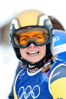Livigno, Italien 20. Februar 2026: Ski Freestyle Ski Cross Frauen - Olympia 2026 Im Bild: Daniela Maier (GER) lächelnd. Snow Park *** Livigno, Italy February 20, 2026 Ski Freestyle Ski Cross Women Olympia 2026 In the picture Daniela Maier GER smiling Snow Park Copyright: xFotostandx xHettichx