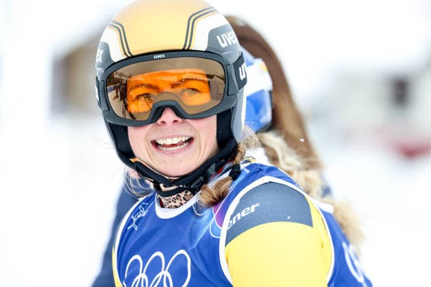 Livigno, Italien 20. Februar 2026: Ski Freestyle Ski Cross Frauen - Olympia 2026 Im Bild: Daniela Maier (GER) lächelnd. Snow Park *** Livigno, Italy February 20, 2026 Ski Freestyle Ski Cross Women Olympia 2026 In the picture Daniela Maier GER smiling Snow Park Copyright: xFotostandx xHettichx