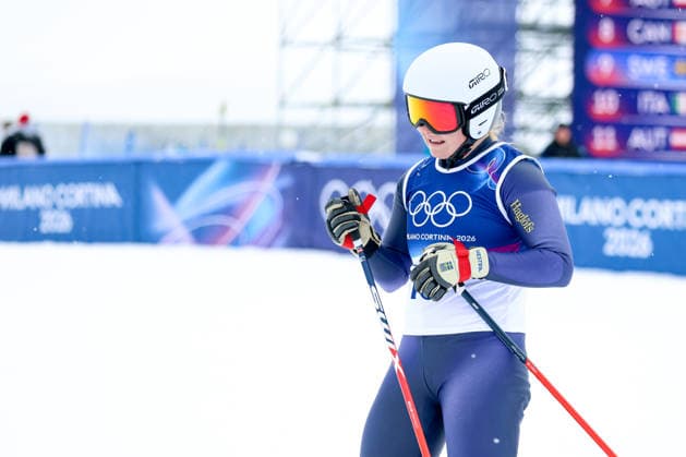Livigno, Italien 20. Februar 2026: Ski Freestyle Ski Cross Frauen - Olympia 2026 Im Bild: Linnea Mobaerg (SWE) Snow Park *** Livigno, Italy February 20, 2026 Ski Freestyle Ski Cross Women Olympia 2026 In the picture Linnea Mobaerg SWE Snow Park Copyright: xFotostandx xHettichx
