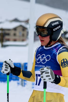 Livigno, Italien 20. Februar 2026: Ski Freestyle Ski Cross Frauen - Olympia 2026 Im Bild: Luisa Klapprott (GER) Snow Park *** Livigno, Italy February 20, 2026 Ski Freestyle Ski Cross Women Olympia 2026 In the picture Luisa Klapprott GER Snow Park Copyright: xFotostandx xHettichx