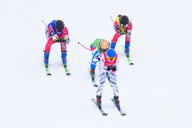 February 20, 2026, Livigno, Italy: Canada s Hannah Schmidt, left, and Brittany Phelan, right, ride to a third and fourth place finish in their heat during the women s ski cross final at the Milano Cortina 2026 Winter Olympic Games, Olympische Spiele, Olympia, OS in Livigno, Italy, Friday, Feb. 20, 2026. Both were eliminated from competition. Canada News - February 20, 2026  - ZUMAc35_ 20260220_zaf_c35_013 Copyright: xSeanxKilpatrickx