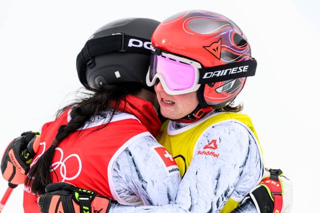 260220 Talina Gantenbein of Switzerland and Sixtine Cousin of Switzerland after competing in women s freestyle skiing ski cross small final during day 14 of the 2026 Winter Olympics on February 20, 2026 in Livigno. Photo: Vegard Grott BILDBYRAN kod VG VG0888 bbeng Olympic Games, Olympische Spiele, Olympia, OS olympics winter olympics os ol olympiska spel vinter-os olympiske leker milano cortina 2026 milan cortina 2026 milano cortina 2026 olympic games milano cortina 2026 winter olympic games milano cortina-os milano cortina-ol vinter-ol ski cross freestyle skiing skicross dam *** 260220 Talina Gantenbein of Switzerland and Sixtine Cousin of Switzerland after competing in women s freestyle skiing ski cross small final during day 14 of the 2026 Winter Olympics on February 20, 2026 in Livigno Photo Vegard Grott BILDBYRAN kod VG VG0888 bbeng olympic games olympics winter olympics os ol olympiska spel vinter os olympiske leker milano cortina 2026 milan cortina 2026 milano cortina 2026 olympic games milano cortina 2026 winter olympic games milano cortina os milano cortina ol vinter ol ski cross freestyle skiing skicross dam  Copyright: VEGARDxGRoTT BB260220VG056