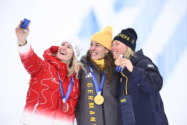 LIVIGNO, ITALY 20260220 Sweden s Linnea Mobärg during this morning s ski cross qualification at the Snow Park in Livigno, Italy, Winter Olympics. *** The image is included in the SPORTS PACKAGE. For others PAYMENT IMAGE *** LIVIGNO ITALY x10080x *** LIVIGNO, ITALY 20260220 Sweden s Linnea Mobärg during this morning s ski cross qualification at the Snow Park in Livigno, Italy, Winter Olympics The image is included in the SPORTS PACKAGE For others PAYMENT IMAGE LIVIGNO ITALY x10080x  Copyright: xFredrikxSandberg TTx 2026 OLYMPICS SKI CROSS QUALIFICATIONS