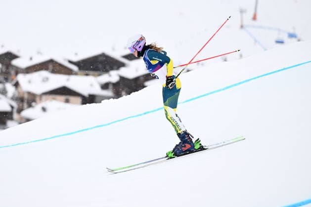 2026 WINTER Olympic Games, Olympische Spiele, Olympia, OS Kyra Wheatley of Australia competes in the seeding round of the Women™s Ski Cross at Livigno Snow Park, on day 14 of the 2026 Milano Cortina Winter Olympic Games in Italy, Friday, February 20, 2026. ( NO ARCHIVING, EDITORIAL USE ONLY LIVIGNO SONDRIO ITALY  Copyright: xDANxHIMBRECHTSx 20260220122169488041