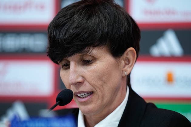 February 20, 2026, Las Rozas, Madrid, Spain: Sonia Bermudez, head coach of Spain, attends a press conference, PK, Pressekonferenz to announce the list of summoned players ahead the FIFA Women s World Cup 2027 football matches of Spain Team against Iceland and Ukraine at Ciudad del Futbol on February 20, 2026, in Las Rozas, Madrid, Spain. Sonia Bermudez Press Conference For Spain Team - FIFA Women s World Cup 2027 - ZUMAa181 20260220_zaa_a181_002 Copyright: xDennisxAgyemanx