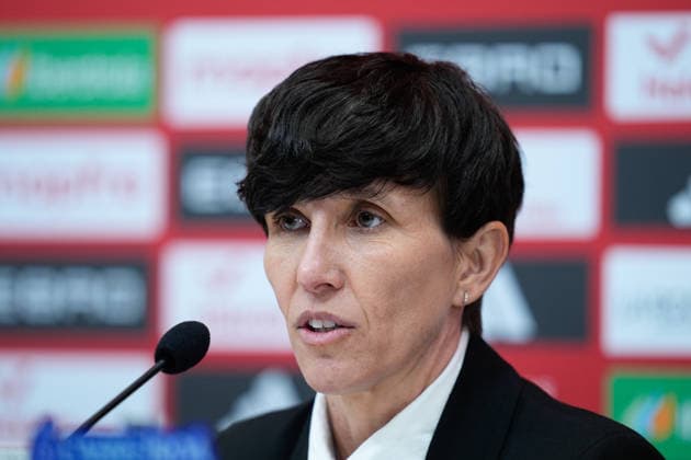 February 20, 2026, Las Rozas, Madrid, Spain: Sonia Bermudez, head coach of Spain, attends a press conference, PK, Pressekonferenz to announce the list of summoned players ahead the FIFA Women s World Cup 2027 football matches of Spain Team against Iceland and Ukraine at Ciudad del Futbol on February 20, 2026, in Las Rozas, Madrid, Spain. Sonia Bermudez Press Conference For Spain Team - FIFA Women s World Cup 2027 - ZUMAa181 20260220_zaa_a181_015 Copyright: xDennisxAgyemanx