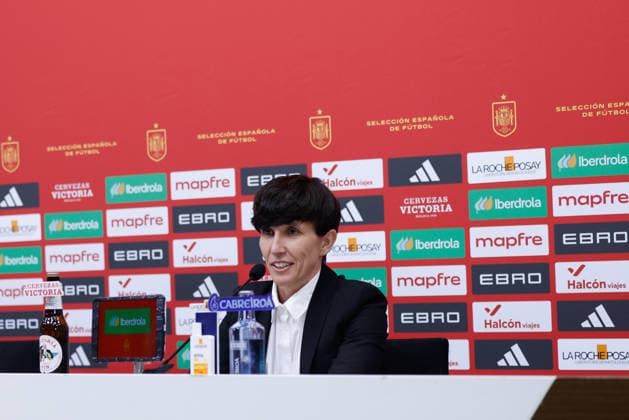 February 20, 2026, Las Rozas, Madrid, Spain: Sonia Bermudez, head coach of Spain, attends a press conference, PK, Pressekonferenz to announce the list of summoned players ahead the FIFA Women s World Cup 2027 football matches of Spain Team against Iceland and Ukraine at Ciudad del Futbol on February 20, 2026, in Las Rozas, Madrid, Spain. Sonia Bermudez Press Conference For Spain Team - FIFA Women s World Cup 2027 - ZUMAa181 20260220_zaa_a181_028 Copyright: xDennisxAgyemanx
