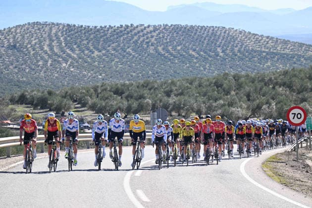 20-02-2026 Vuelta Andalucia; Tappa 03 Jaen - Lopera; 2026, Movistar; Romeo Abad, Ivan; Aular Sanabria, Orluis; 