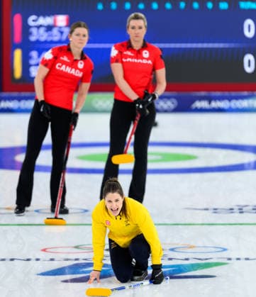 260220 Anna Hasselborg of Sweden competes in a women s semifinal curling match between Canada and Sweden during day 14 of the 2026 Winter Olympics on February 20, 2026 in Cortina. Photo: Jon Olav Nesvold BILDBYRAN COP 217 JE0127 curling Olympic Games, Olympische Spiele, Olympia, OS olympics winter olympics os ol olympiska spel vinter-os olympiske leker milano cortina 2026 milan cortina 2026 milano cortina 2026 olympic games milano cortina 2026 winter olympic games milano cortina-os milano cortina-ol vinter-ol 14 bbeng sverige sweden kanada canada dam *** 260220 Anna Hasselborg of Sweden competes in a women s semifinal curling match between Canada and Sweden during day 14 of the 2026 Winter Olympics on February 20, 2026 in Cortina Photo Jon Olav Nesvold BILDBYRAN COP 217 JE0127 curling olympic games olympics winter olympics os ol olympiska spel vinter os olympiske leker milano cortina 2026 milan cortina 2026 milano cortina 2026 olympic games milano cortina 2026 winter olympic games milano cortina os milano cortina ol vinter ol 14 bbeng sverige sweden kanada canada dam  Copyright: JONxOLAVxNESVOLD BB260220JE009