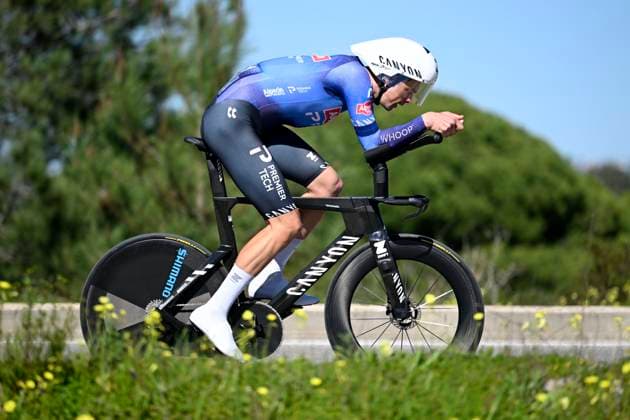 Volta Algarve 2026 Stage 3 VILAMOURA, PORTUGAL - FEBRUARY 20 : Price-Pejtersen Johan (DEN) of Alpecin - Premier Tech during stage 3 of the 52th edition of Volta Algarve an UCI ProSeries 2.Pro Individual Time Trial stage for Men Elite of 19.5 km with start in Vilamoura and finish in Vilamoura on February 20, 2026 in Vilamoura, Portugal, 20 02 2026 ( Motordriver Guy De Vuyst - Vilamoura Portugal  Copyright: xNicoxVereeckenx