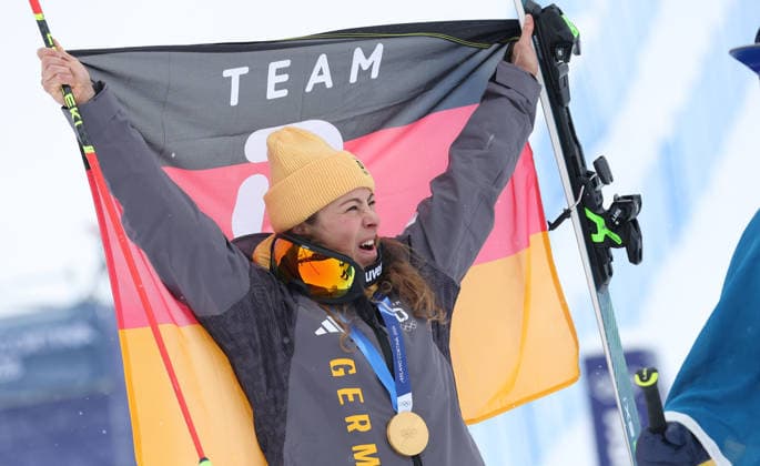Milano Cortina 2026 - XXV Olympic Winter games, Winterspiele,Spiele, Summer games Livigno - Italy 20 February,2026 Woman s Ski Cross - Freestyle Skiing Final Image Show: Gold Medal Daniela MAIER (GER)  Copyright: xSergioxBisi IPAxSportx xipa-agency.netx xx IPA_71773692 IPA_Agency_IPA71773692