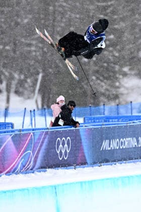 2026 WINTER Olympic Games, Olympische Spiele, Olympia, OS Finley Melville-Ives of New Zealand competes in the Men™s Ski Halfpipe qualifier at Livigno Snow Park, on day 14 of the 2026 Milano Cortina Winter Olympic Games in Italy, Friday, February 20, 2026. ( NO ARCHIVING, EDITORIAL USE ONLY LIVIGNO SONDRIO ITALY  Copyright: xDANxHIMBRECHTSx 20260221171256011910