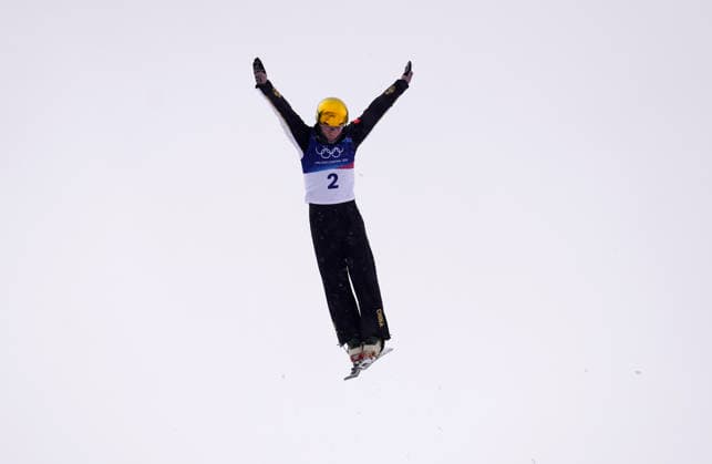 (260220) -- LIVIGNO, Feb. 20, 2026 -- Li Tianma of China competes during the freestyle skiing men s aerials final 1 at the Milan-Cortina 2026 Olympic Winter games, Winterspiele,Spiele, Summer games in Livigno, Italy, Feb. 20, 2026. ) (MICO2026)ITALY-LIVIGNO-OLYMPIC WINTER GAMES-FREESTYLE SKIING-MEN S AERIALS-FINAL HuxChao 