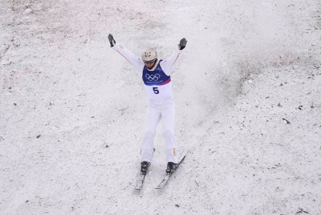 (260220) -- LIVIGNO, Feb. 20, 2026 -- Wang Xindi of China competes during the freestyle skiing men s aerials final 1 at the Milan-Cortina 2026 Olympic Winter games, Winterspiele,Spiele, Summer games in Livigno, Italy, Feb. 20, 2026. ) (MICO2026)ITALY-LIVIGNO-OLYMPIC WINTER GAMES-FREESTYLE SKIING-MEN S AERIALS-FINAL HuxChao 