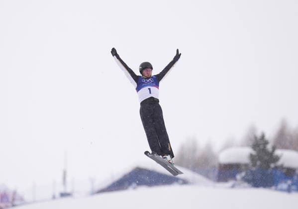 (260220) -- LIVIGNO, Feb. 20, 2026 -- Sun Jiaxu of China competes during the freestyle skiing men s aerials final 1 at the Milan-Cortina 2026 Olympic Winter games, Winterspiele,Spiele, Summer games in Livigno, Italy, Feb. 20, 2026. ) (MICO2026)ITALY-LIVIGNO-OLYMPIC WINTER GAMES-FREESTYLE SKIING-MEN S AERIALS-FINAL HuxChao 