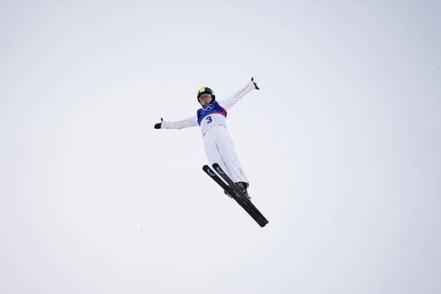 (260220) -- LIVIGNO, Feb. 20, 2026 -- Qi Guangpu of China competes during the freestyle skiing men s aerials final 1 at the Milan-Cortina 2026 Olympic Winter games, Winterspiele,Spiele, Summer games in Livigno, Italy, Feb. 20, 2026. ) (MICO2026)ITALY-LIVIGNO-OLYMPIC WINTER GAMES-FREESTYLE SKIING-MEN S AERIALS-FINAL WuxHuiwo 