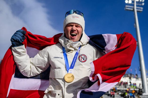 260220 Johannes Dale-Skjevdal of Norway celebrates with his gold medal after the men s biathlon 15 km mass start during day 14 of the 2026 Winter Olympics on February 20, 2026 in Anterselva. Photo: Mathias Bergeld BILDBYRAN kod MB MB1339 skidskytte biathlon skiskyting Olympic Games, Olympische Spiele, Olympia, OS olympics winter olympics os ol olympiska spel vinter-os olympiske leker milano cortina 2026 milan cortina 2026 milano cortina 2026 olympic games milano cortina 2026 winter olympic games milano cortina-os milano cortina-ol vinter-ol 14 bbeng masstart mass start jubel celebration norge guld gold os-guld *** 260220 Johannes Dale Skjevdal of Norway celebrates with his gold medal after the men s biathlon 15 km mass start during day 14 of the 2026 Winter Olympics on February 20, 2026 in Anterselva Photo Mathias Bergeld BILDBYRAN code MB MB1339 biathlon biathlon olympic games olympics olympics winter olympics os ol olympiska spel vinter os olympiske leker milano cortina 2026 milan cortina 2026 milano cortina 2026 olympic games milano cortina 2026 winter olympic games milano cortina os milano cortina ol vinter ol 14 bbeng masstart mass start jubel celebration norge guld gold os guld  Copyright: MATHIASxBERGELD BB260220MB064
