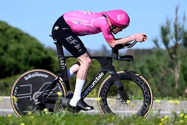 Volta Algarve 2026 Stage 3 VILAMOURA, PORTUGAL - FEBRUARY 20 : Asgreen Kasper (DEN) of EF Education - Easypost during stage 3 of the 52th edition of Volta Algarve an UCI ProSeries 2.Pro Individual Time Trial stage for Men Elite of 19.5 km with start in Vilamoura and finish in Vilamoura on February 20, 2026 in Vilamoura, Portugal, 20 02 2026 ( Motordriver Guy De Vuyst - Vilamoura Portugal  Copyright: xNicoxVereeckenx