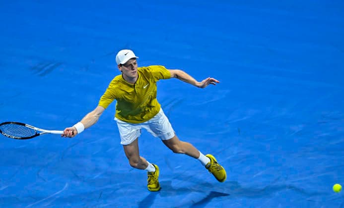 ATP, Tennis Herren QATAR EXXONMOBIL OPEN-QUARTER FINAL Jannik Sinner of Italy is seen in action against Jakub Mensik of Czech Republic in the Quarter final at the ATP men s Qatar ExxonMobil Open 2026 tennis tournament at the Khalifa International Tennis Complex. Jakub Mensik won against Jannik Sinner 7-6,2-6,6-3.?? Doha Qatar Copyright: xNoushadxVariyattiyakkalx xSOPAxImagesx NVRITYAKAL4-012