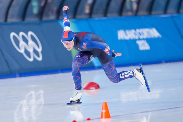 2026-02-20 - Milano Cortina 2026 Winter Olympics 1500m Women MILAN, ITALY - FEBRUARY 20: Ellia Smeding of United Kingdom during the 1500m Women on day 16 of the Milano Cortina 2026 Winter Olympics at the Milano Speed skating, Eisschnelllauf Arena on February 20, 2026 in Milan, Italy Milan Milano Speed Skating Arena Italy Content not available for redistribution in The Netherlands directly or indirectly through any third parties. Copyright: xAndrexWeeningx