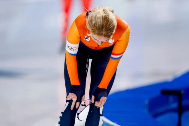Marijke Groenewoud of the Netherlands looks exhausted after Women s 1500m, Milano Cortina 2026 Winter Olympics: Day 14, Speed skating, Eisschnelllauf - Milano Cortina 2026 Winter Olympics: Day 14, Milano Speed Skating Stadium, February 20, 2026, Milan, Italy.