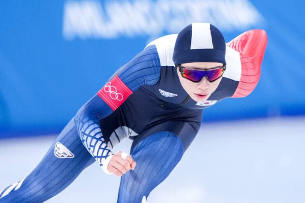 2026-02-20 - Milano Cortina 2026 Winter Olympics 1500m Women MILAN, ITALY - FEBRUARY 20: Leewon Lim of Republic of Korea during the 1500m Women on day 16 of the Milano Cortina 2026 Winter Olympics at the Milano Speed skating, Eisschnelllauf Arena on February 20, 2026 in Milan, Italy Milan Milano Speed Skating Arena Italy Content not available for redistribution in The Netherlands directly or indirectly through any third parties. Copyright: xAndrexWeeningx