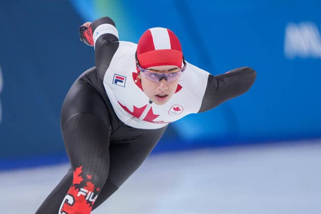 2026-02-20 - Milano Cortina 2026 Winter Olympics 1500m Women MILAN, ITALY - FEBRUARY 20: Beatrice Lamarche of Canada during the 1500m Women on day 16 of the Milano Cortina 2026 Winter Olympics at the Milano Speed skating, Eisschnelllauf Arena on February 20, 2026 in Milan, Italy Milan Milano Speed Skating Arena Italy Content not available for redistribution in The Netherlands directly or indirectly through any third parties. Copyright: xAndrexWeeningx