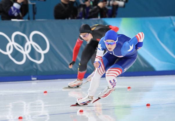 Winter Olympics - Speed skating, Eisschnelllauf Women’s 1500 Final Greta Myers of Team United States competes during the Speed Skating Women s 1500m on day fourteen of the Milano Cortina 2026 Winter Olympic Games, Olympische Spiele, Olympia, OS at Milano Speed Skating Stadium on February 20, 2026 in Milan, Italy. Photo by Alexis Jumeau ABACAPRESS.COM Milan Italy  Copyright: xJumeauxAlexis ABACAx