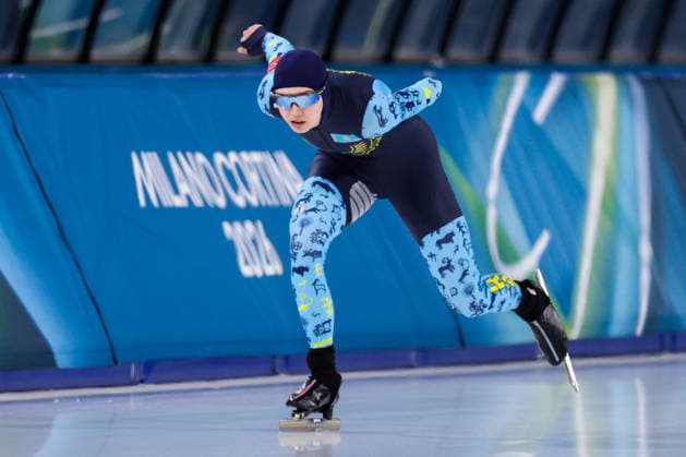 2026-02-20 Speed skating, Eisschnelllauf - Milano Cortina 2026 Winter Olympics - Day 14 MILAN, ITALY - FEBRUARY 20: Arina Ilyachshenko of Kazakhstan competing in the Women s 1500m during Day 14 of Speed Skating - Milano Cortina 2026 Winter Olympics at Milano Speed Skating Stadium on February 20, 2026 in Milan, Italy. (Photo by Joris Verwijst BSR Agency) Milan Italy Content not available for redistribution in The Netherlands directly or indirectly through any third parties. Copyright: xBSRxAgencyx
