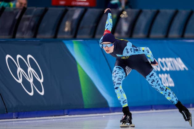 2026-02-20 Speed skating, Eisschnelllauf - Milano Cortina 2026 Winter Olympics - Day 14 MILAN, ITALY - FEBRUARY 20: Arina Ilyachshenko of Kazakhstan competing in the Women s 1500m during Day 14 of Speed Skating - Milano Cortina 2026 Winter Olympics at Milano Speed Skating Stadium on February 20, 2026 in Milan, Italy. (Photo by Joris Verwijst BSR Agency) Milan Italy Content not available for redistribution in The Netherlands directly or indirectly through any third parties. Copyright: xBSRxAgencyx
