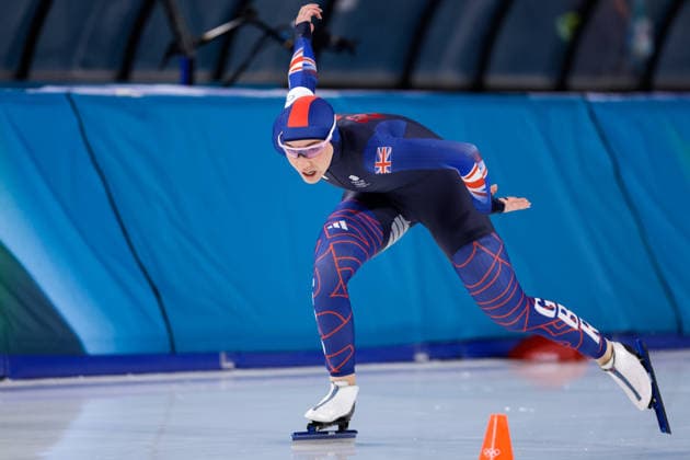 2026-02-20 Speed skating, Eisschnelllauf - Milano Cortina 2026 Winter Olympics - Day 14 MILAN, ITALY - FEBRUARY 20: Ellia Smeding of Great Britain competing in the Women s 1500m during Day 14 of Speed Skating - Milano Cortina 2026 Winter Olympics at Milano Speed Skating Stadium on February 20, 2026 in Milan, Italy. (Photo by Joris Verwijst BSR Agency) Milan Italy Content not available for redistribution in The Netherlands directly or indirectly through any third parties. Copyright: xBSRxAgencyx