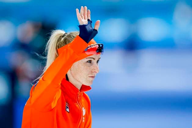 Marijke Groenewoud of the Netherlands wave before Women s 1500m, Milano Cortina 2026 Winter Olympics: Day 14, Speed skating, Eisschnelllauf - Milano Cortina 2026 Winter Olympics: Day 14, Milano Speed Skating Stadium, February 20, 2026, Milan, Italy.