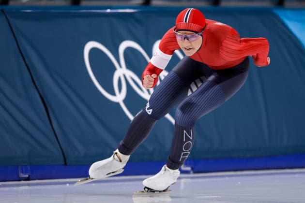 2026-02-20 Speed skating, Eisschnelllauf - Milano Cortina 2026 Winter Olympics - Day 14 MILAN, ITALY - FEBRUARY 20: Aurora Grinden Lovas of Norway competing in the Women s 1500m during Day 14 of Speed Skating - Milano Cortina 2026 Winter Olympics at Milano Speed Skating Stadium on February 20, 2026 in Milan, Italy. (Photo by Joris Verwijst BSR Agency) Milan Italy Content not available for redistribution in The Netherlands directly or indirectly through any third parties. Copyright: xBSRxAgencyx