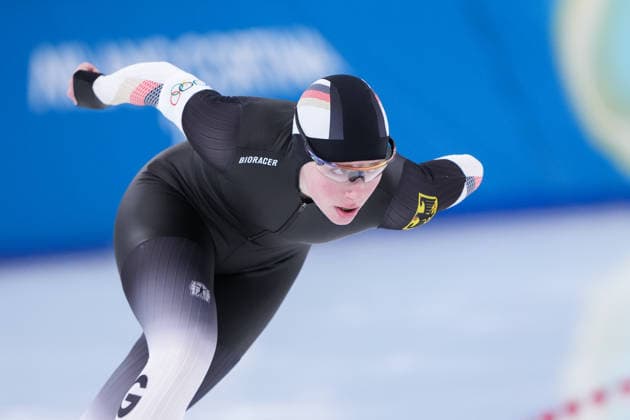 2026-02-20 - Milano Cortina 2026 Winter Olympics 1500m Women MILAN, ITALY - FEBRUARY 20: Lea Sophie Scholz of Germany during the 1500m Women on day 16 of the Milano Cortina 2026 Winter Olympics at the Milano Speed skating, Eisschnelllauf Arena on February 20, 2026 in Milan, Italy Milan Milano Speed Skating Arena Italy Content not available for redistribution in The Netherlands directly or indirectly through any third parties. Copyright: xAndrexWeeningx