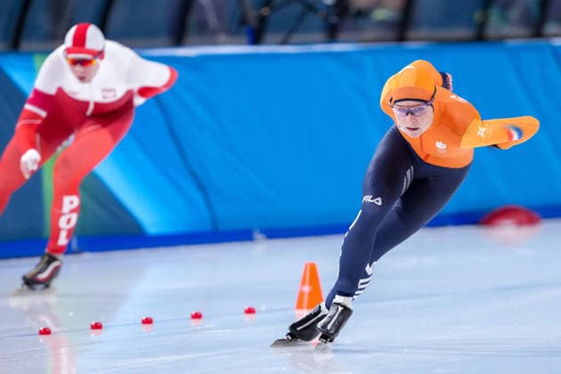 2026-02-20 - Milano Cortina 2026 Winter Olympics 1500m Women MILAN, ITALY - FEBRUARY 20: Natalia Czerwonka of Poland, Marijke Groenewoud of Netherlands during the 1500m Women on day 16 of the Milano Cortina 2026 Winter Olympics at the Milano Speed skating, Eisschnelllauf Arena on February 20, 2026 in Milan, Italy Milan Milano Speed Skating Arena Italy Content not available for redistribution in The Netherlands directly or indirectly through any third parties. Copyright: xAndrexWeeningx