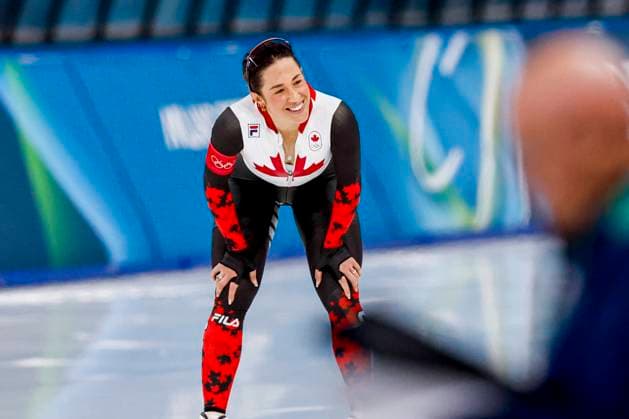 Valerie Maltais of Canada smiling after Women s 1500m, Milano Cortina 2026 Winter Olympics: Day 14, Speed skating, Eisschnelllauf - Milano Cortina 2026 Winter Olympics: Day 14, Milano Speed Skating Stadium, February 20, 2026, Milan, Italy.