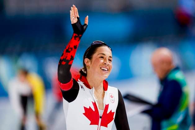 Valerie Maltais of Canada wave after Women s 1500m, Milano Cortina 2026 Winter Olympics: Day 14, Speed skating, Eisschnelllauf - Milano Cortina 2026 Winter Olympics: Day 14, Milano Speed Skating Stadium, February 20, 2026, Milan, Italy.